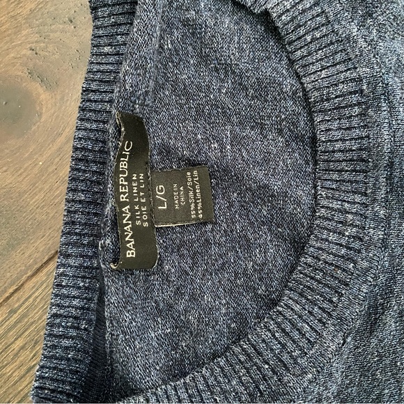 Banana Republic silk linen sweater Men’s L EUC - Picture 3 of 4